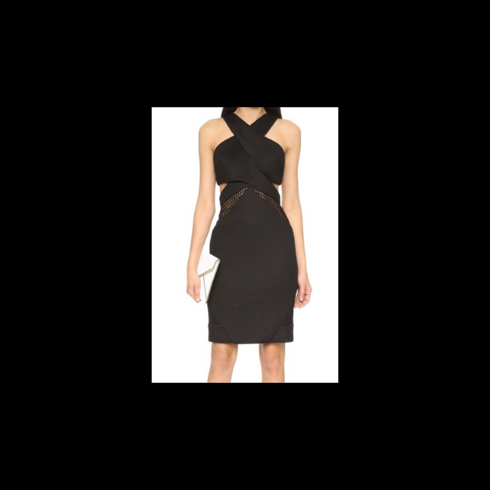 Kendall + Kylie Mesh Inset Cutout Party Dress